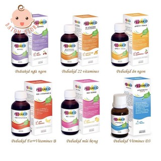 PEDIAKID Pháp: Ăn Ngon, Ngủ Ngon, Tăng Đề Kháng, 22 Vitamin - Lọ 125ml