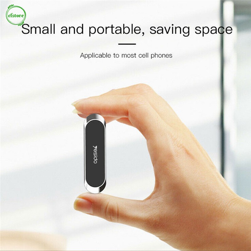 Giá đỡ điện thoại từ tính mini hình dĩa tròn chất liệu kim loại dùng trong xe hơi