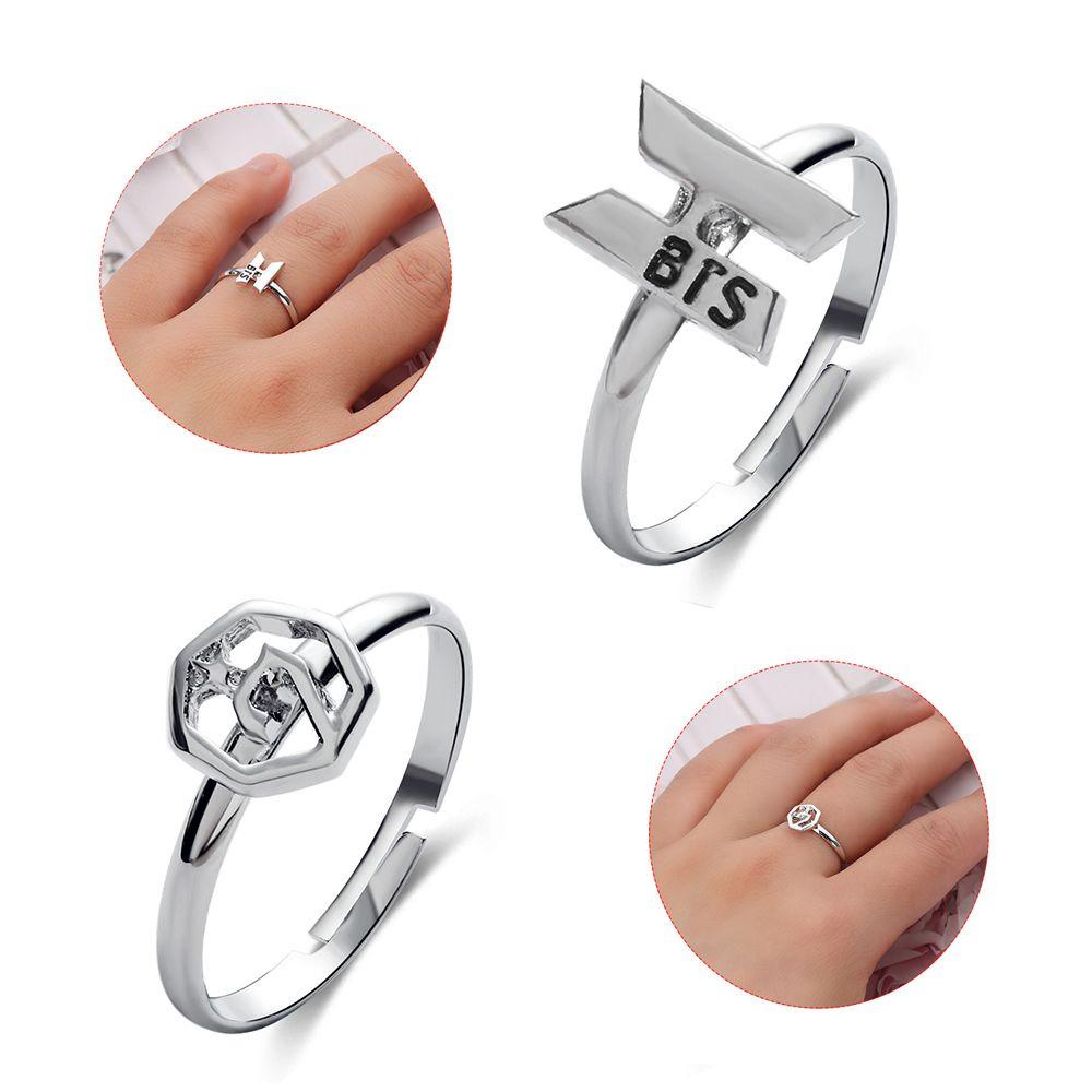 Nhẫn Đeo Tay Có Thể Điều Chỉnh Kích Cỡ Phong Cách BTS Dành Cho Nữ
