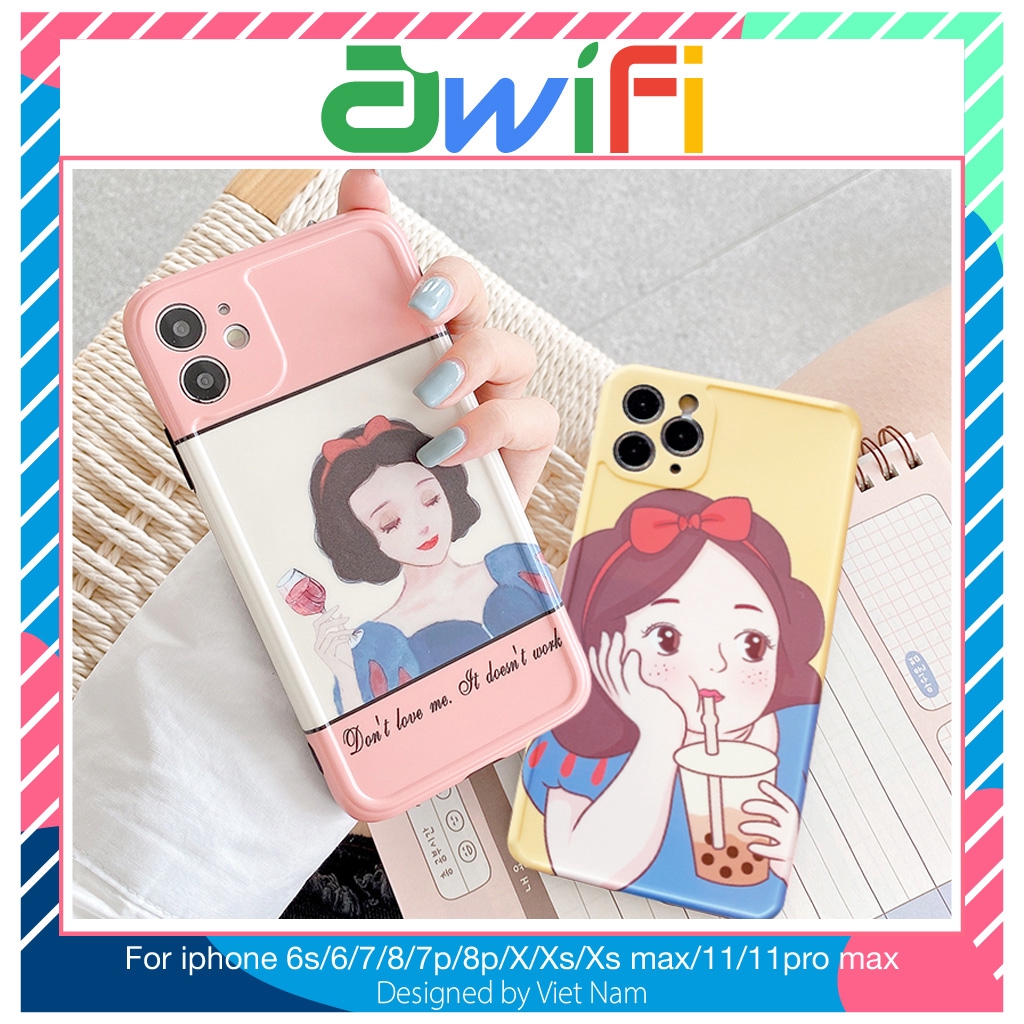 Ốp iphone - Ốp lưng imd new Công chúa nâng ly 6/6s/6plus/6splus/7/8/7plus/8plus/x/xs/xsmax/11/11promax-Awifi Case