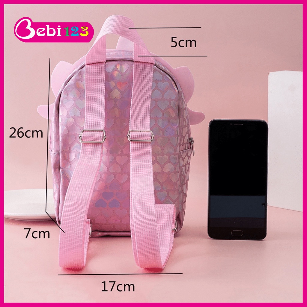 Balo, Túi đeo Pop it hình Ngựa Unicorn &amp; Kem có dây cho bé