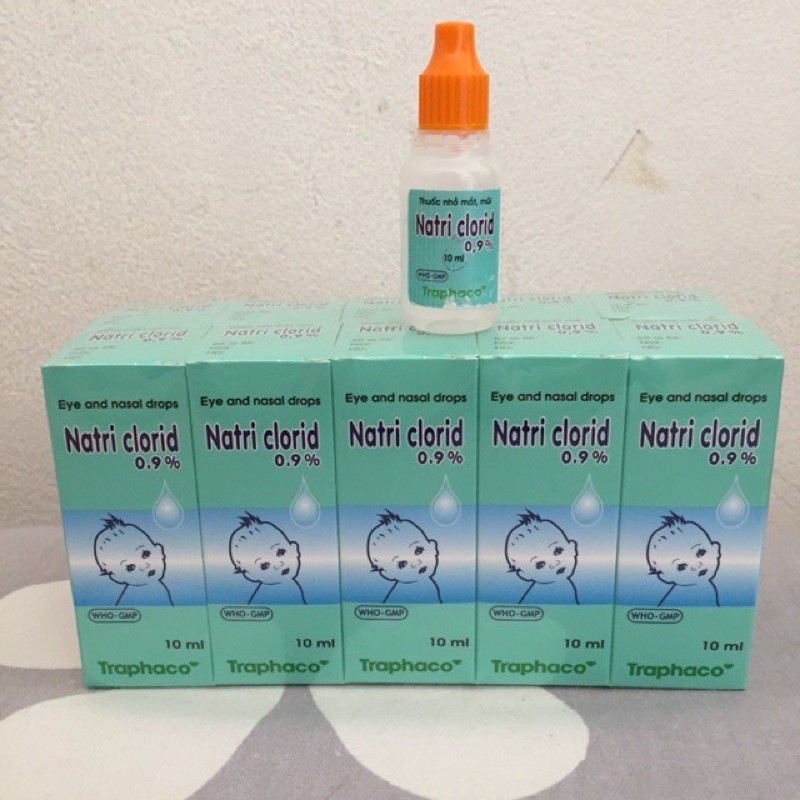 Nước muối sinh lý Traphaco, không có chất bảo quản, dùng được cho trẻ sơ sinh