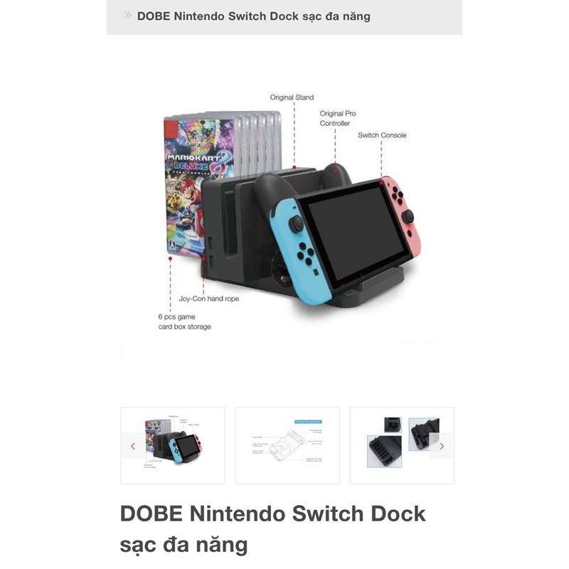 DOBE Dock sạc đa năng nintendo switch