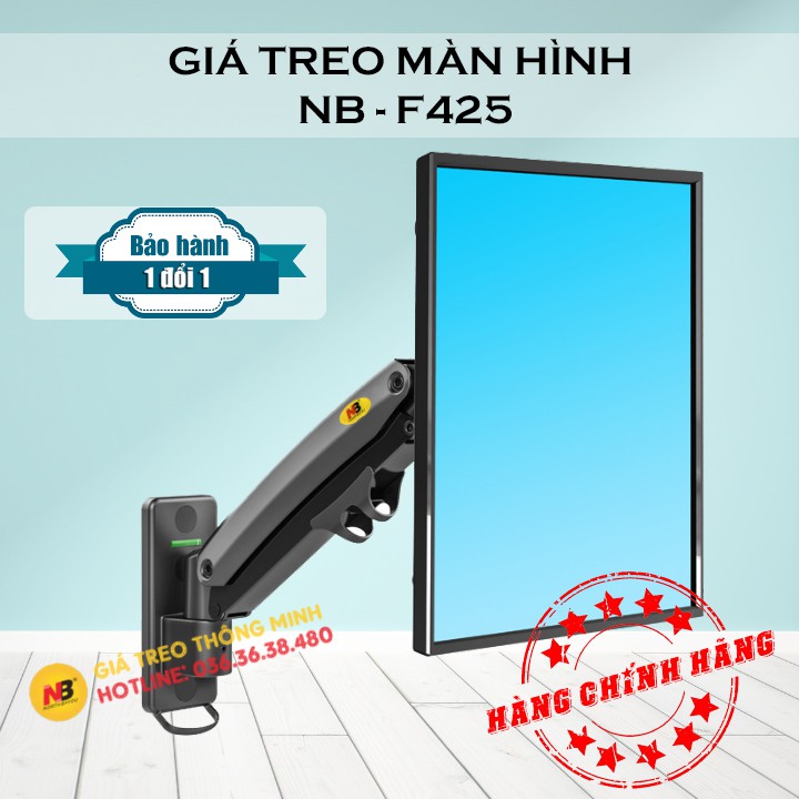 Giá Treo Màn Hình NB F425 27 - 45 Inch - Giá Treo Tường Màn Hình Xoay 360 Độ - Điều Chỉnh Cao Thấp