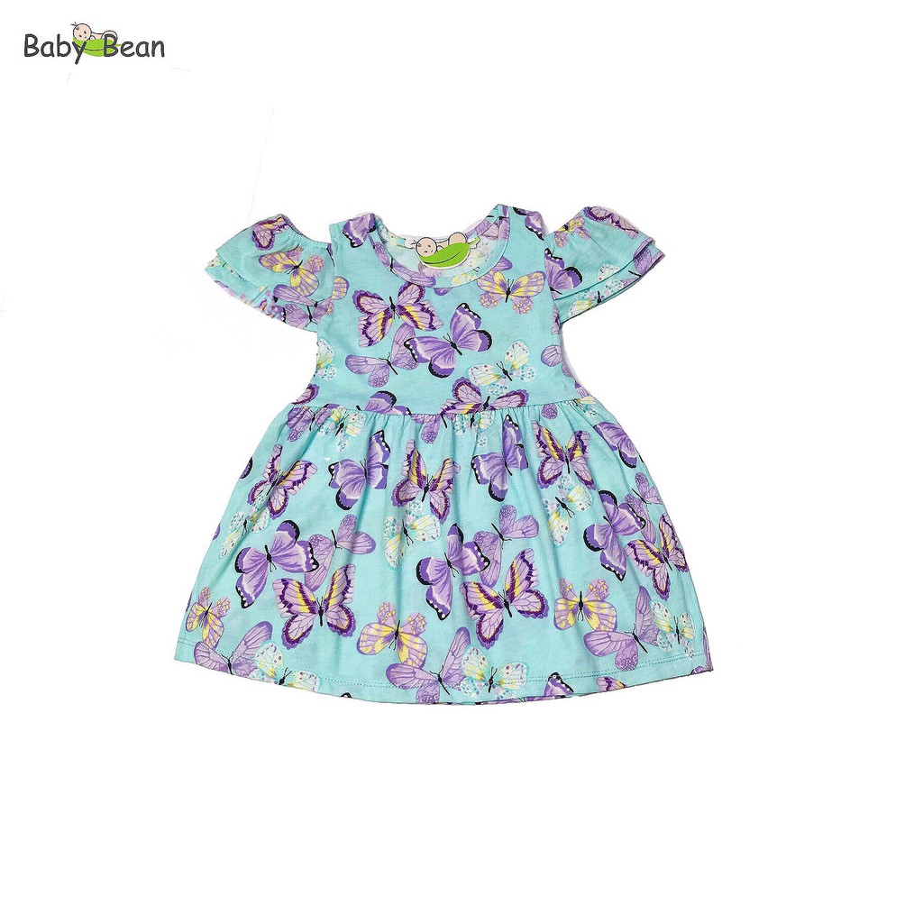 Đầm Thun Cotton họa tiết Hè Bé Gái BabyBean