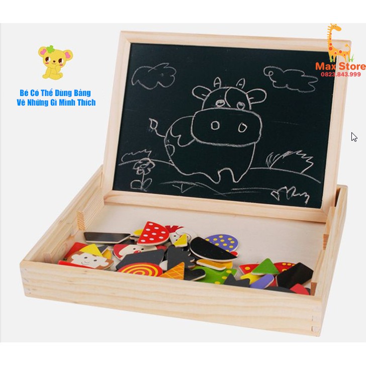 Bảng Ghép Hình Nam Châm Hai Mặt (Kèm Miếng Ghép)