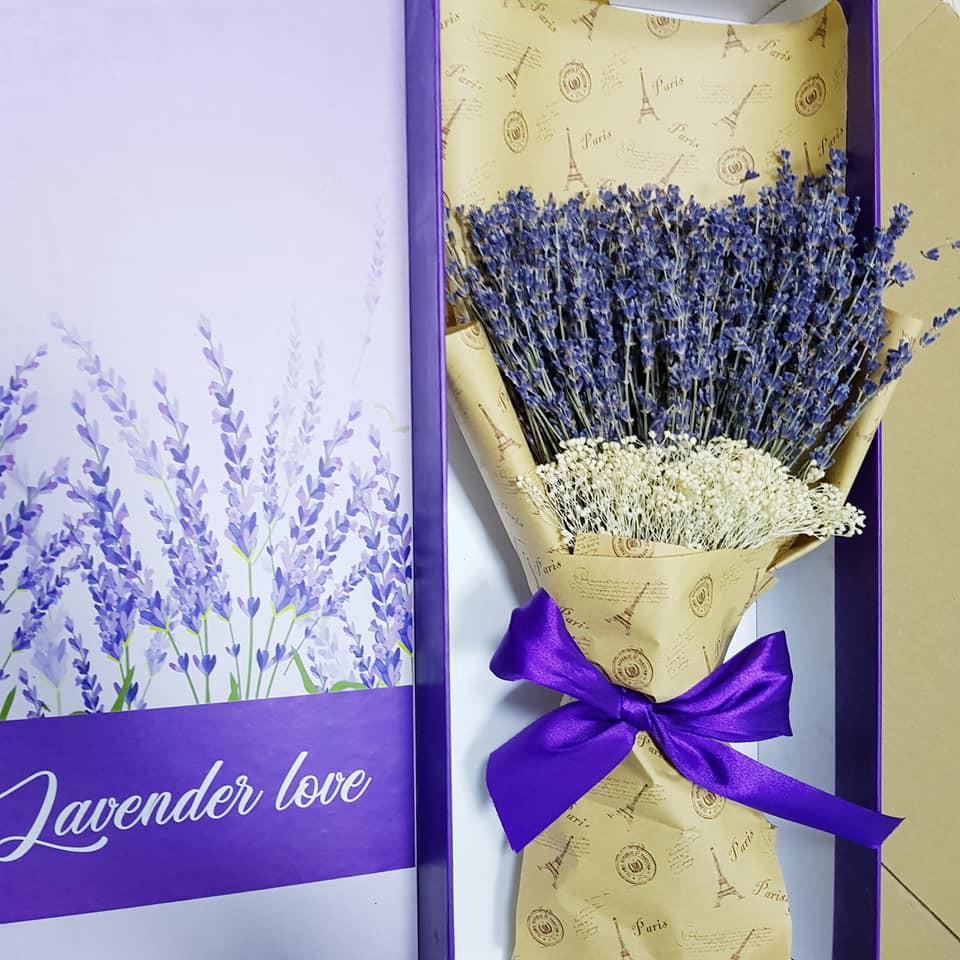 Hộp Hoa Lavender Khô Xinh Xắn