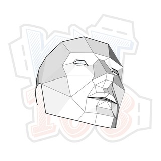 Mô hình giấy Đồ chơi Low Poly Mask (Đeo lên được)