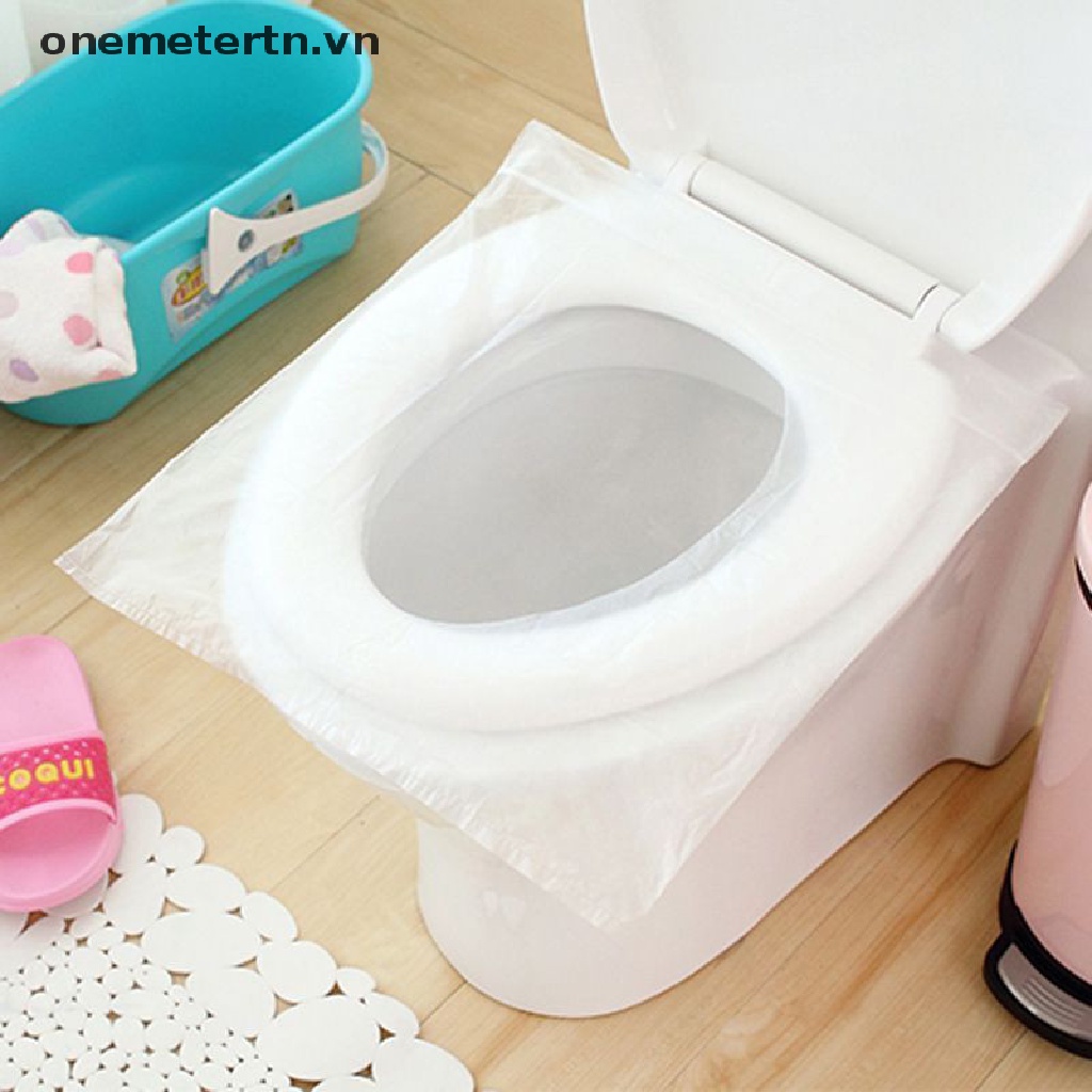 onemetertn  50pcs Disposable Travel Safety PE Plastic Toilet Seat Cover  VN