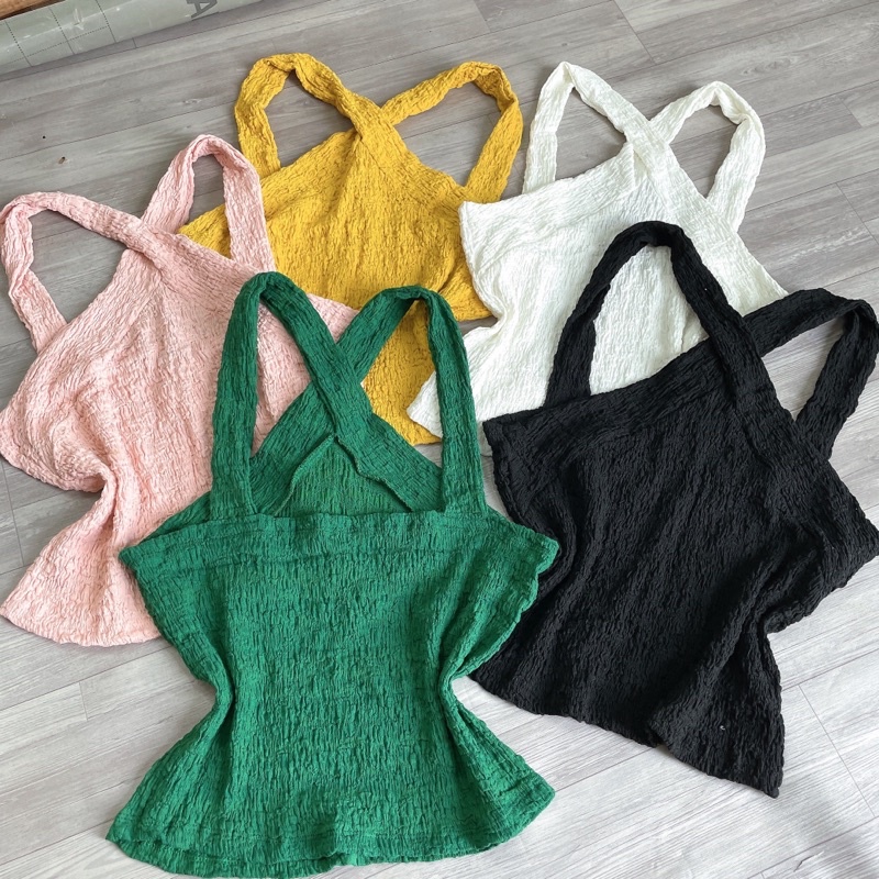Áo kiểu xốp bigsize yếm sexyy (có size 50-90kg)