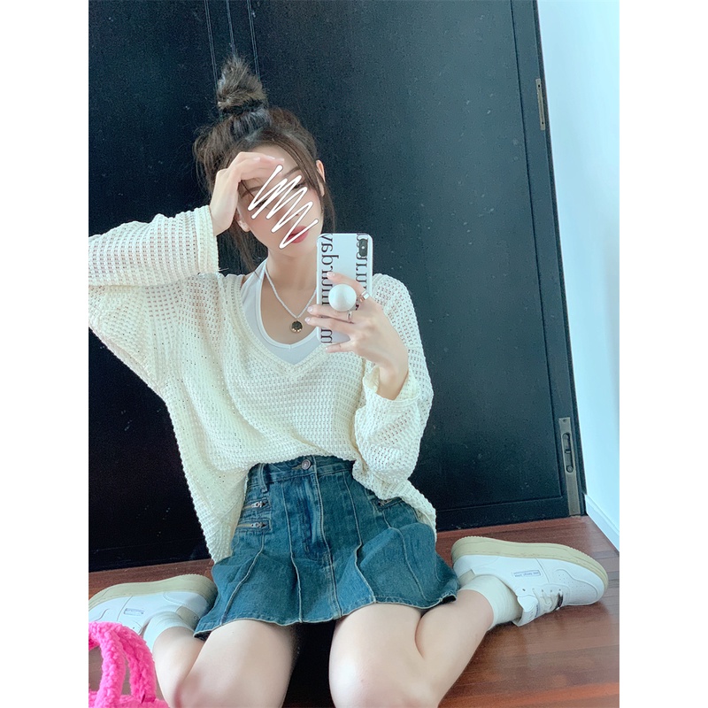 Chân váy jean Xếp Ly Dáng Ôm Thời Trang Hàn Quốc Cho Nữ