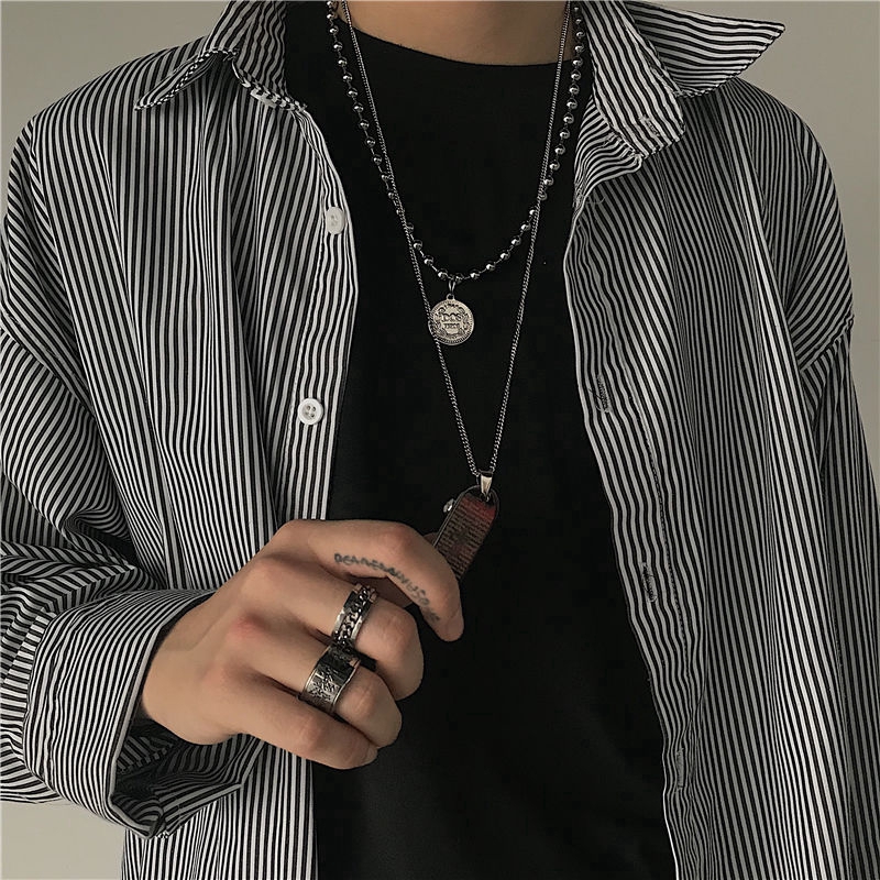 Vòng Cổ Nhiều Lớp Phong Cách Hip Hop Đường Phố Hàn Quốc