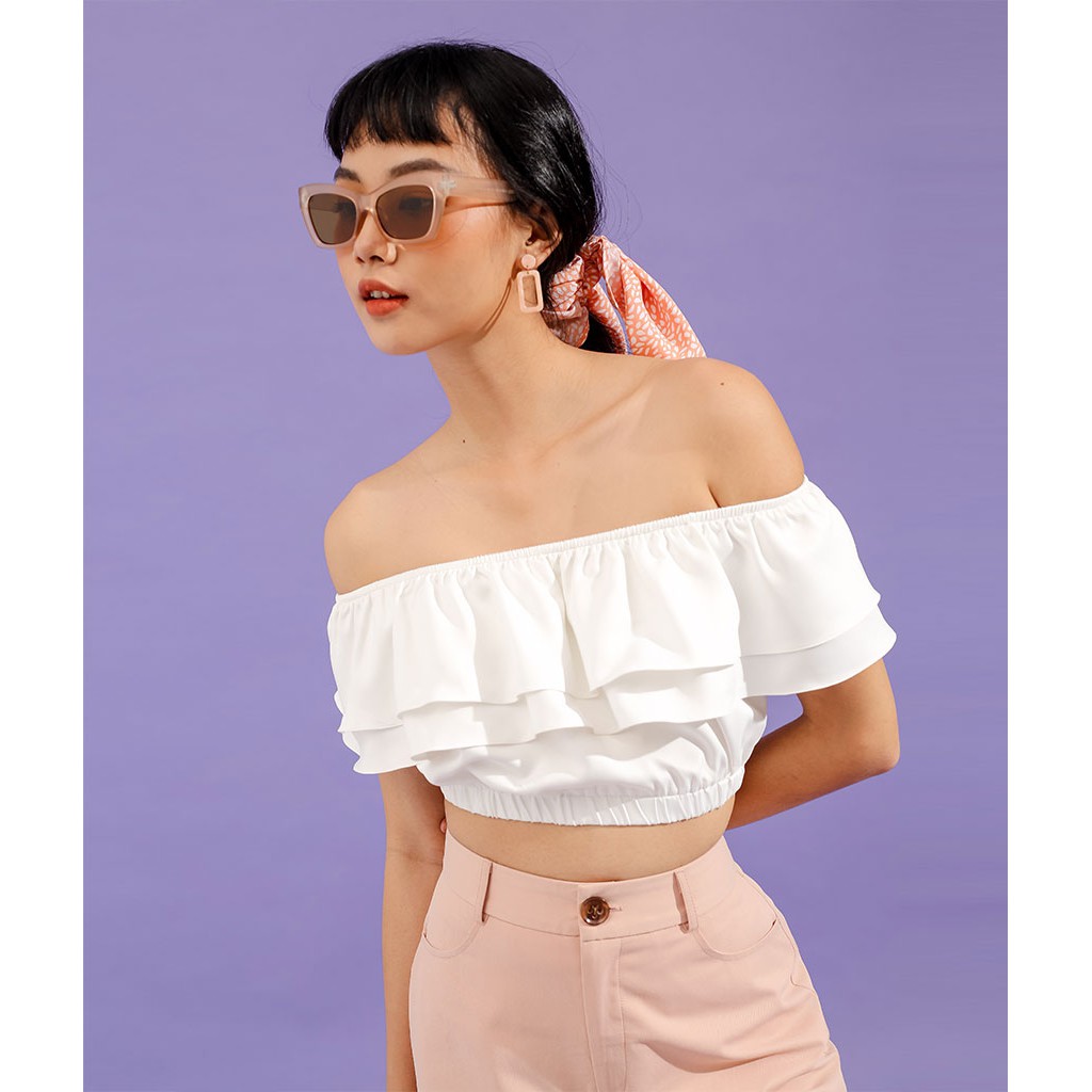 HNOSS - Áo Croptop Bẹt Vai - CMA12009050GC