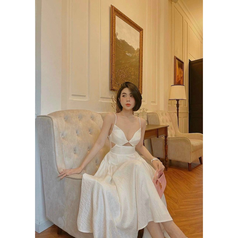 Đầm váy nữ 2 dây maxi xòe đuôi cá khoét ngực với các tone màu bắt mắt, tôn da dành cho các nàng đi chơi, đi biển