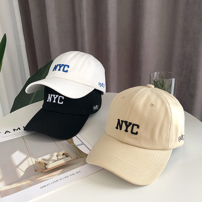 Mũ lưỡi trai thêu chữ NYC phong cách Nhật Bản
