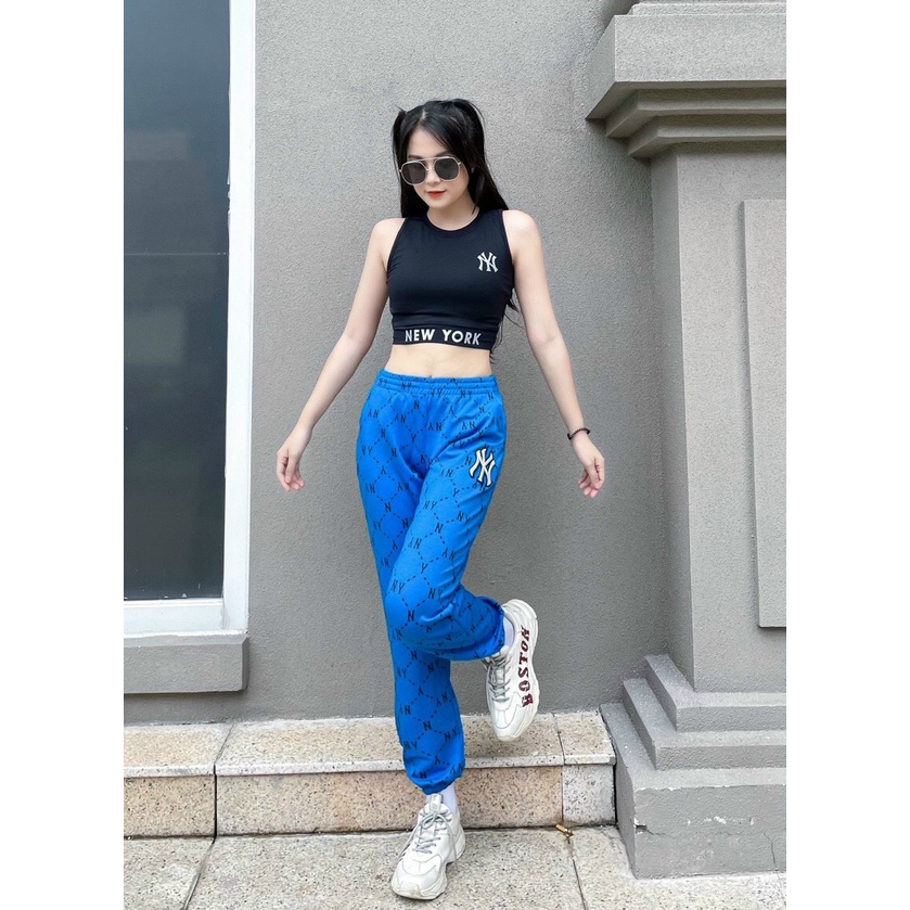 Quẩn nỉ dài MLB jogger vải nỉ da cá đẹp