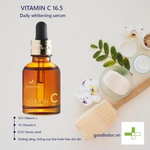 Serum Dưỡng Trắng Sáng Da GoodnDoc Vitamin C 16.5 Daily Whitening 30ml  Giảm Thâm Nám Sạm Da Chống Lão Hóa | BigBuy360 - bigbuy360.vn