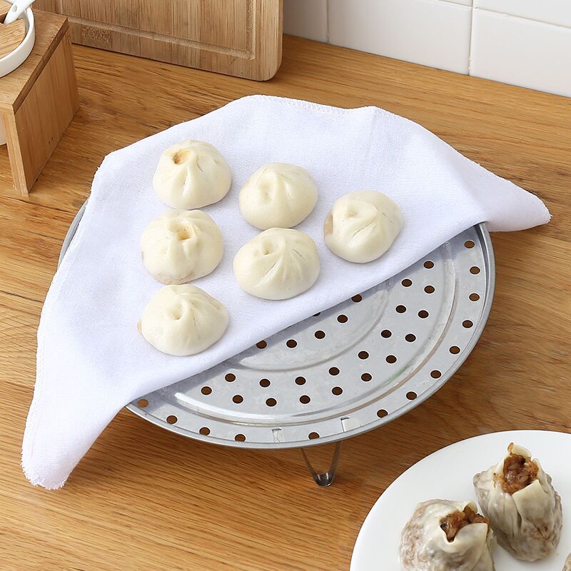 Miếng lót nồi hấp bánh bao hình vuông bằng cotton chống dính tiện dụng