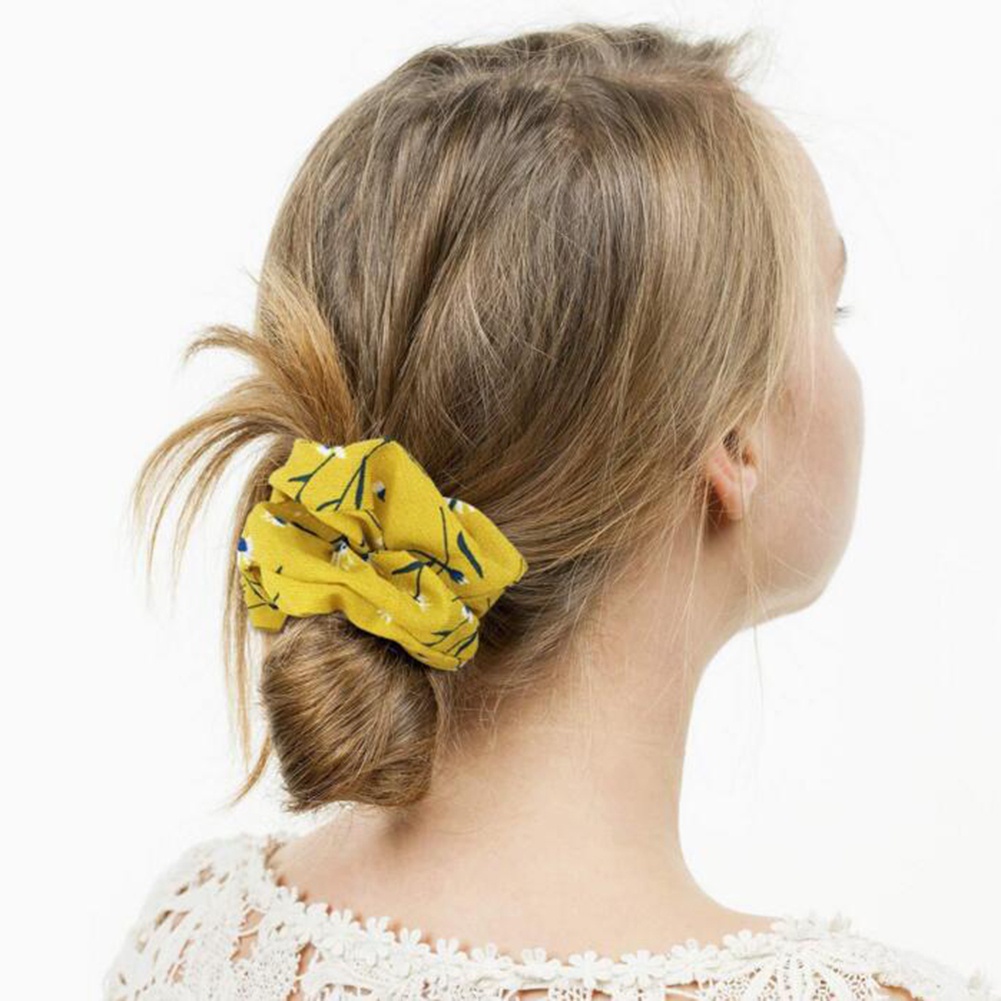 Dây Buộc Tóc Phối Hoa Thời Trang Cho Nữ