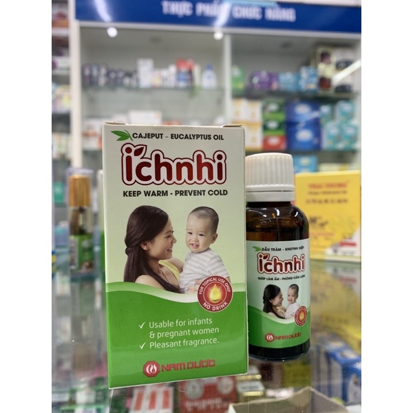 DẦU TRÀM - KHUYNH DIỆP ÍCH NHI - Chai 30ml - Dầu cho trẻ sơ sinh