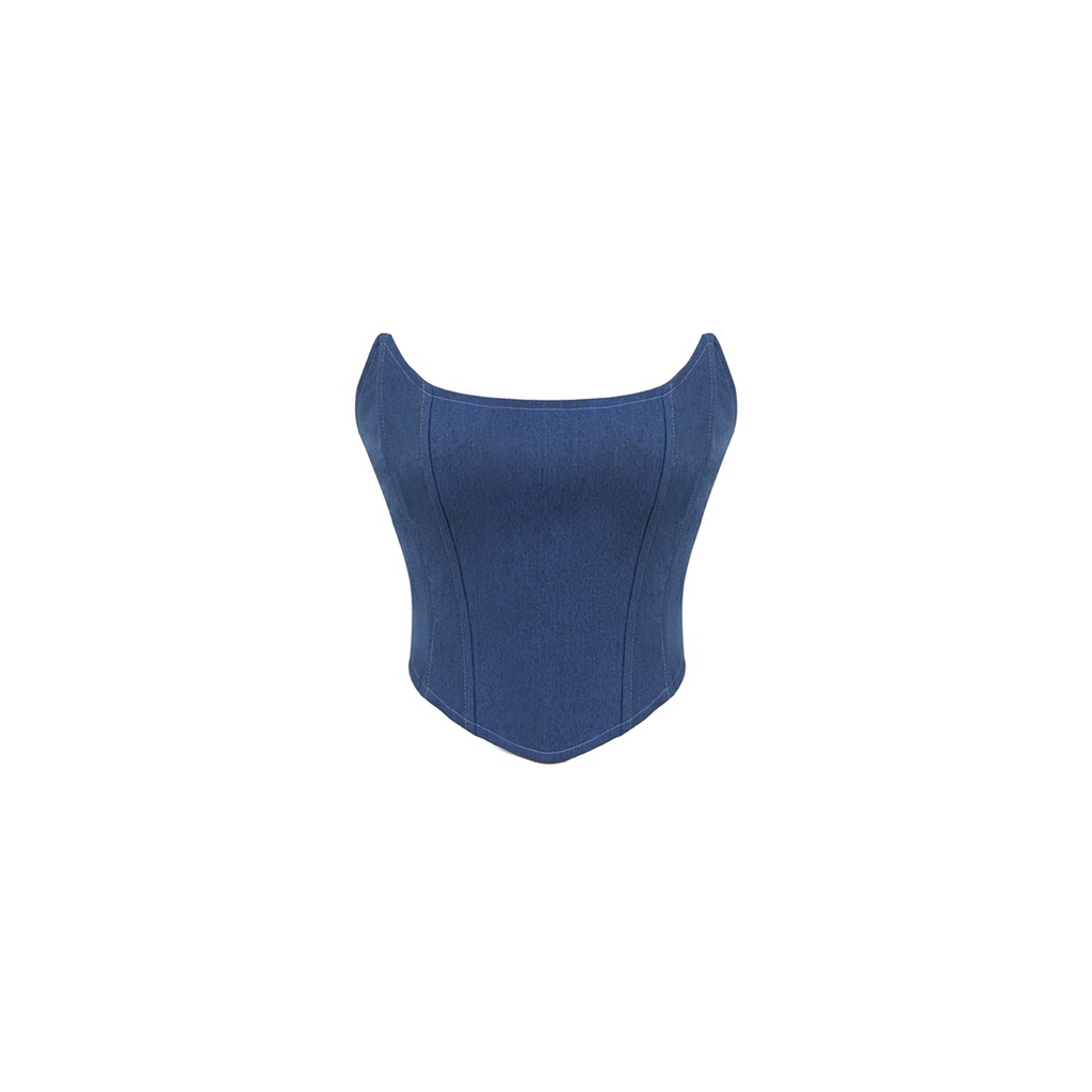 TATICHU - Corset khaki không tay - Denim Corset Top