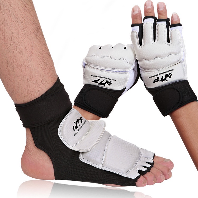 【Ready Stock】 Big Sale Taekwondo Gloves Foot Protector MMA WTF Adult Child Hand Foot Protector Half 