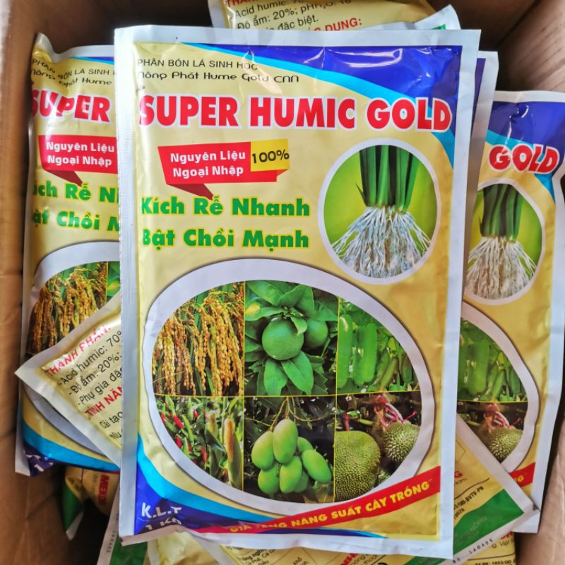 Super Humic Gold - 1kg - Kích Rễ Nhanh - Bật Chồi Mạnh - Cải Tạo Đất - Giảm Thất Thoát Phân Bón - Nguyên Liệu Ngoại Nhập