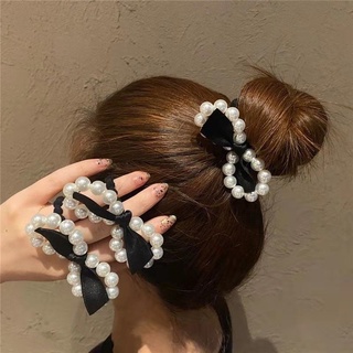 Dây cột tóc cao su co giãn đính nơ dễ thương
