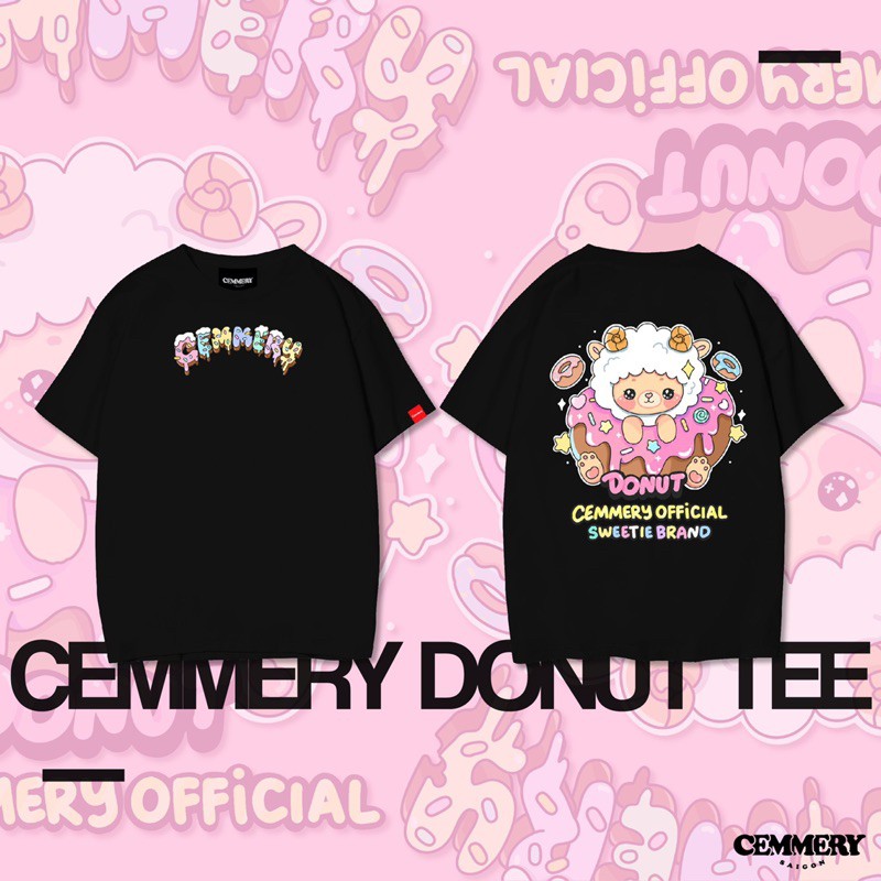 [Mã WASKT304 giảm 15% tối đa 30K đơn 99K] Áo thun Cemmery " DONUT TEE "