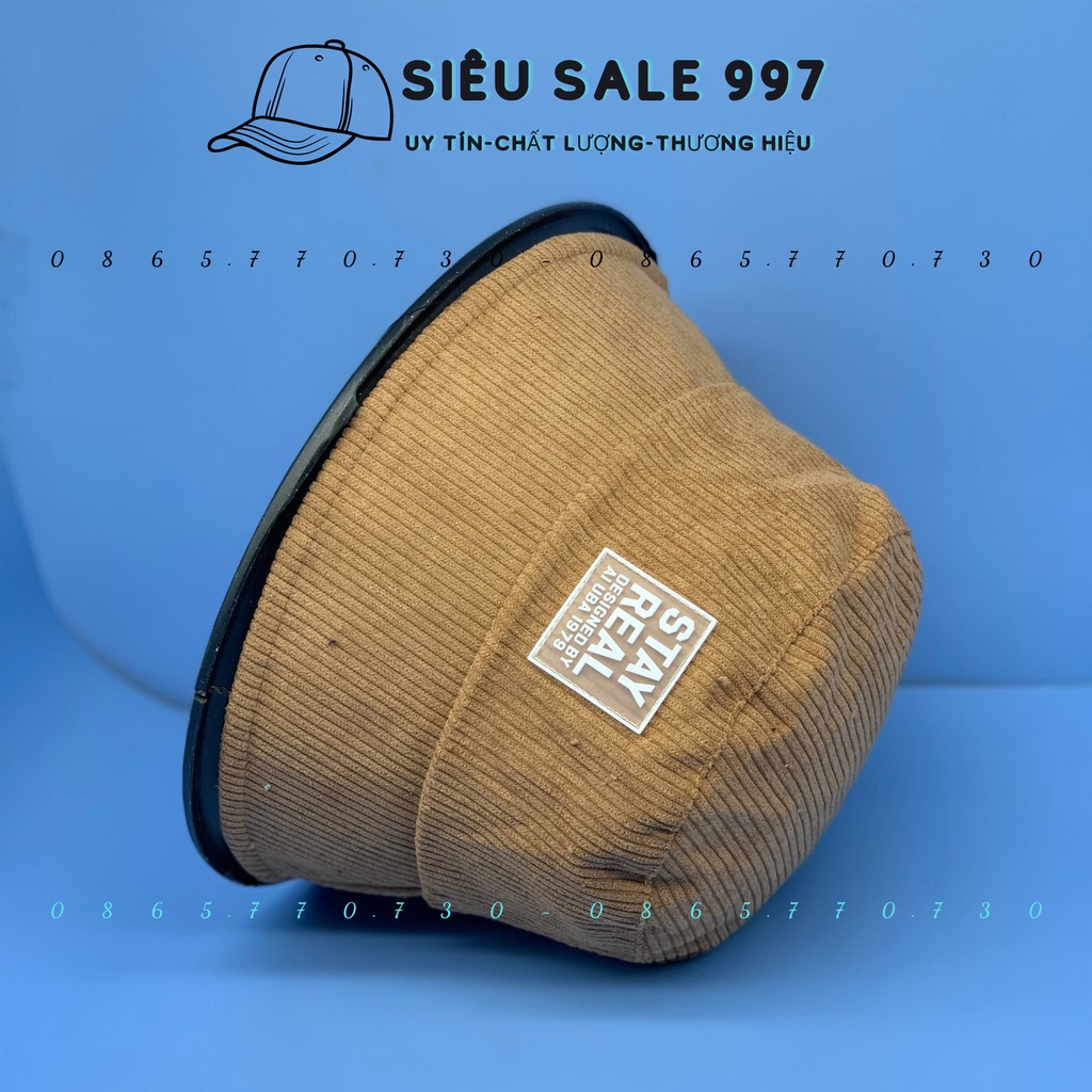 NÓN BO CỤP STAY READ NHUNG GÂN LOGO THỜI TRANG NAM NỮ FORM ĐẸP HÀN QUỐC