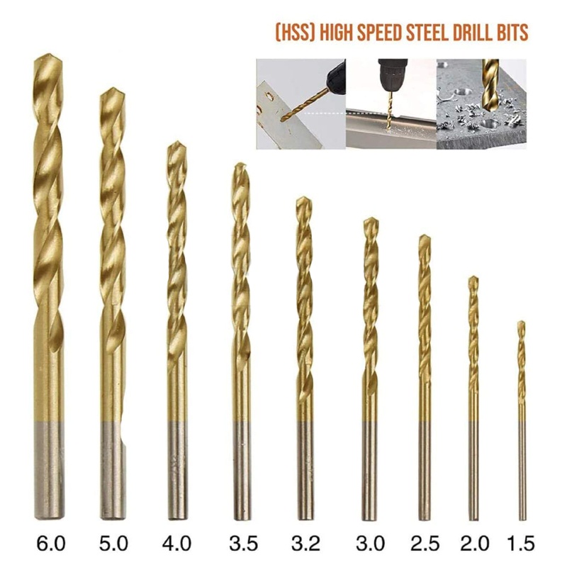 Set 30 Mũi Khoan Xoắn Tốc Độ Cao Đa Năng Kèm Hộp Đựng 25mm / 0.98inch Bằng Thép / Gỗ / Kim Loại Cứng