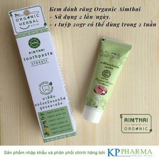 Kem đánh răng Aimthai Organic Classic Formula (20gr)
