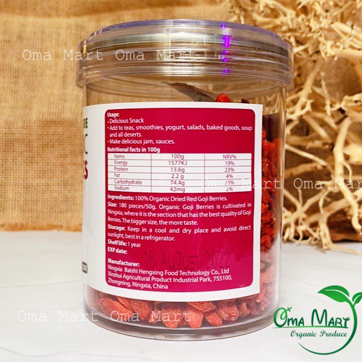 Kỷ tử hữu cơ Green Nature 200g