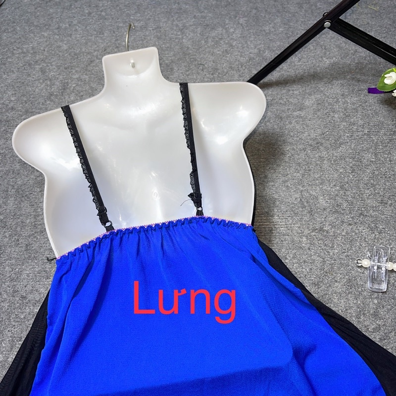 Đầm ngủ sexy kèm quần, mẫu có mút ngực phom dưới 60kg.