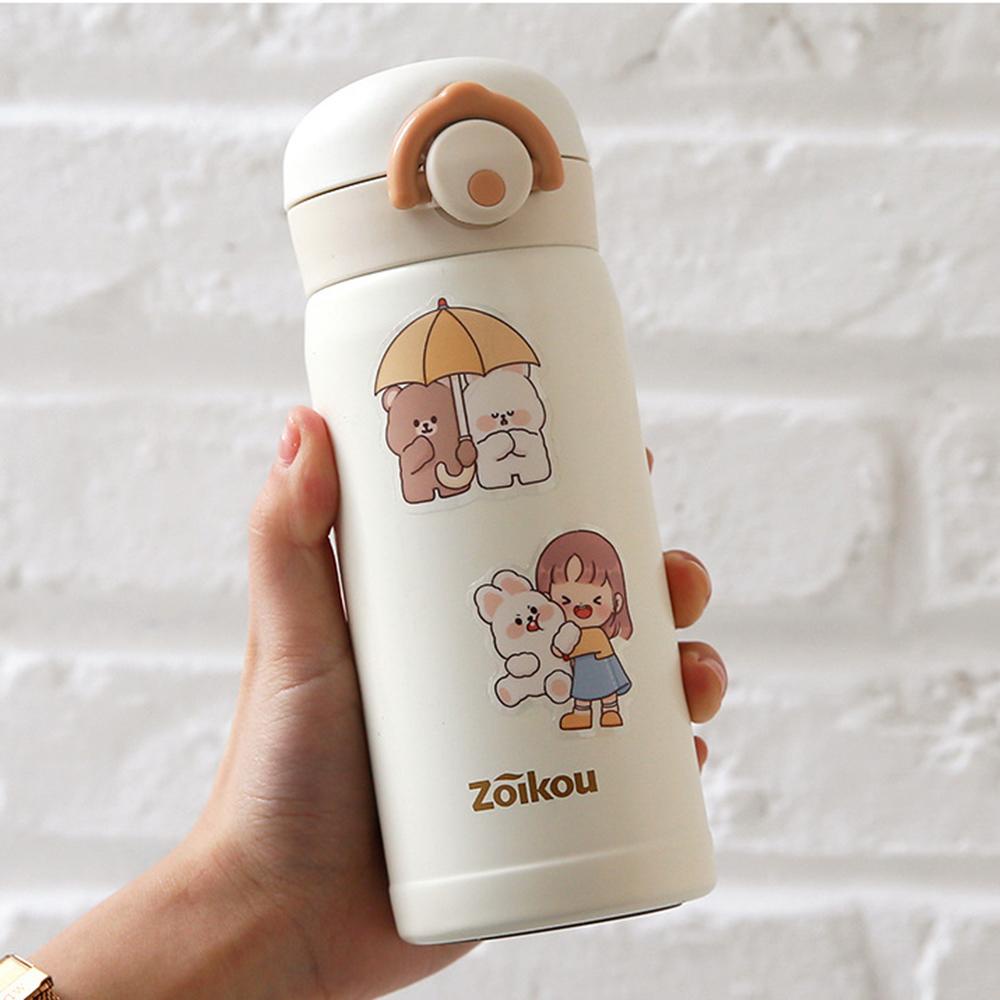 AUGUSTINA Nhãn Dán Hình Cô Gái Hoạt Hình Dễ Thương Chống Nước Trang Trí Sổ Tay DIY