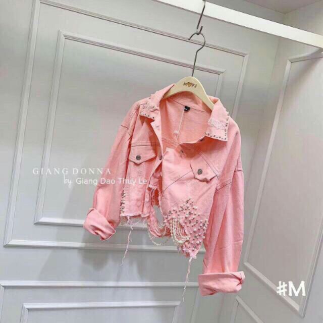 Khoác jean kaki đính hột bao bụi MK270 KJW048 | BigBuy360 - bigbuy360.vn