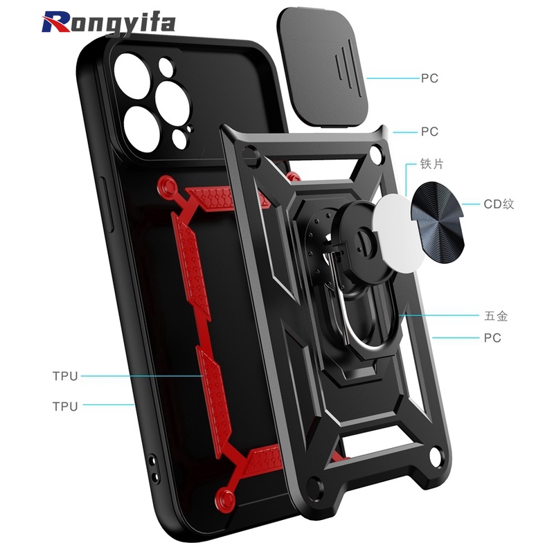 Ốp Điện Thoại Cứng Chống Sốc Có Nam Châm Bảo Vệ Camera Cho iPhone 11 Pro Xs Max 12 Mini