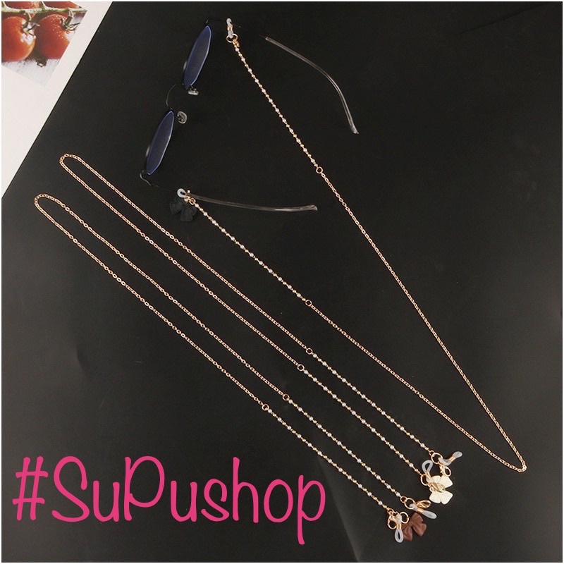 ⛓⛓DÂY ĐEO KHẨU TRANG HOẶC MẮT KÍNH KIM LOẠI CÓ CHARM NƠ⛓⛓