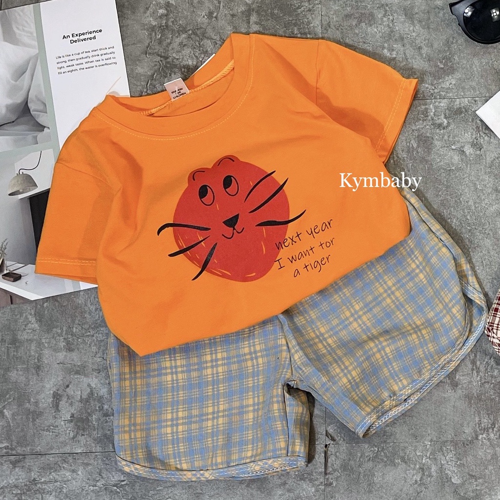 Set bộ thun cotton phối kẻ sọc cho bé S730 [Form nhỏ hơn 1 size]