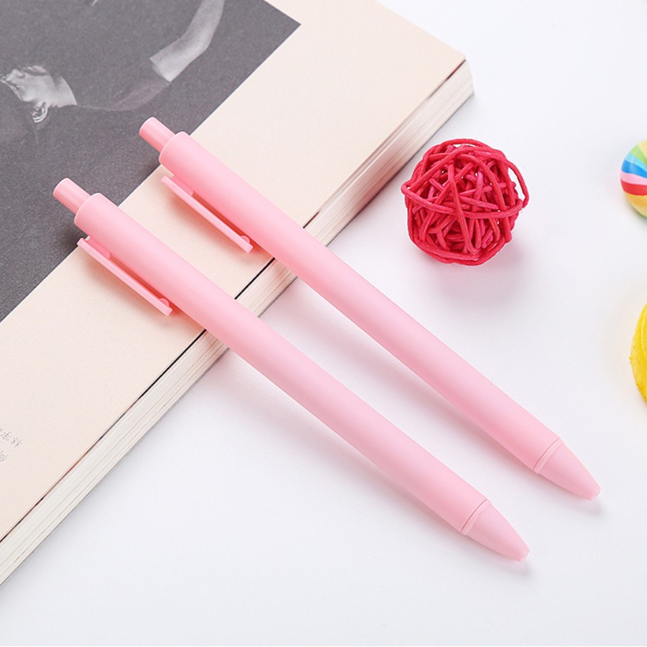 Bút bi bấm nhiều màu macaron dễ thương 0.5mm mực đen ROSESHOP (C29)