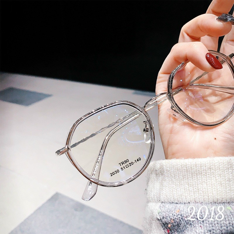 Mắt kính giả cận mặt tròn thời trang dành cho nữ G2018 hot kiểu dáng hàn quốc