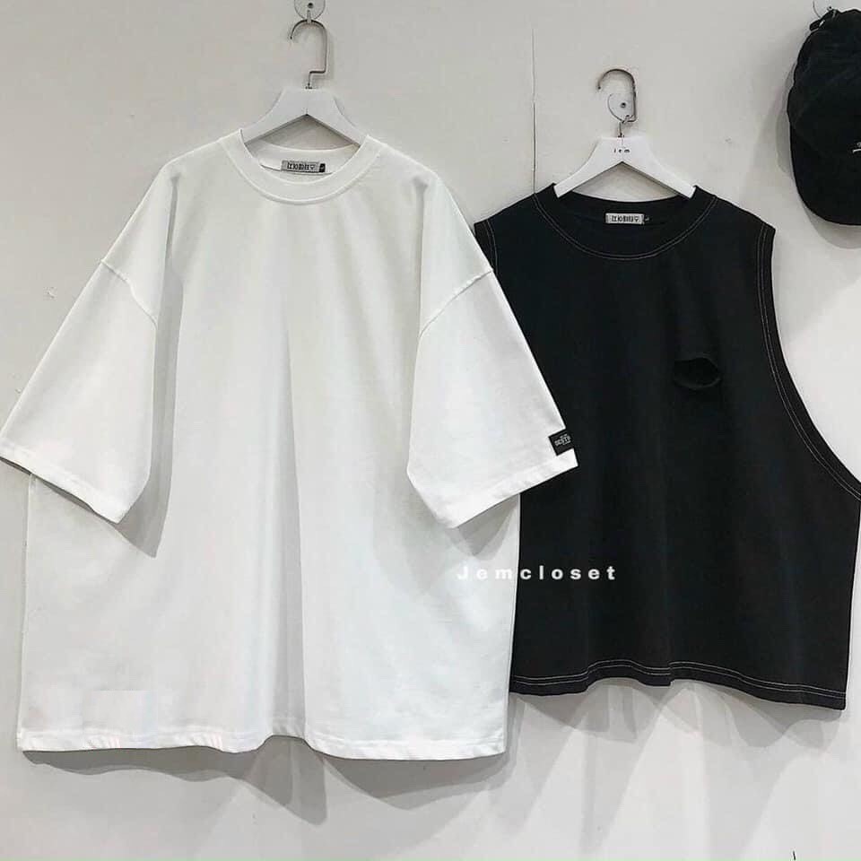 Áo gile đen unisex style Hàn Quốc (kèm áo trong)