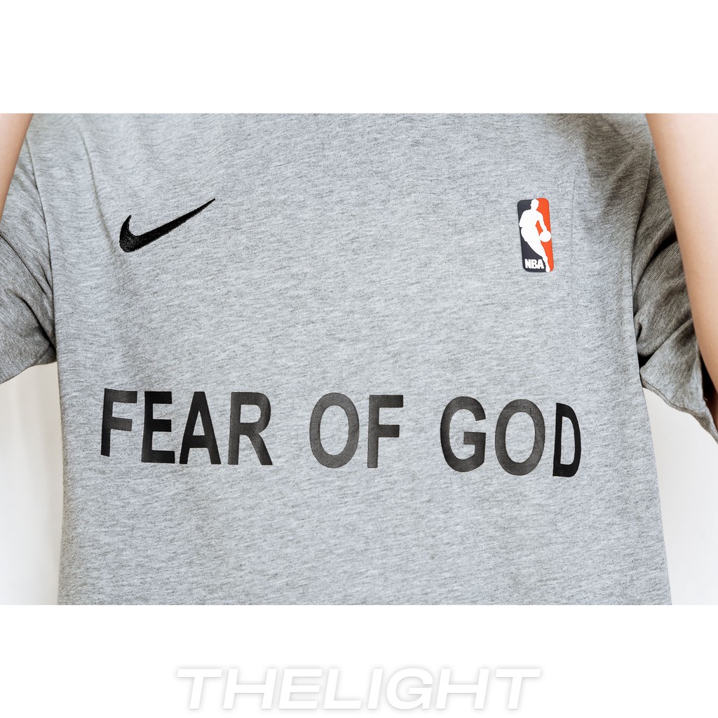 Áo thun tay lỡ FEAR OF GOD FOG x NBA warm up t-shirt phông Unisex nam nữ Premium Cotton oversize form rộng