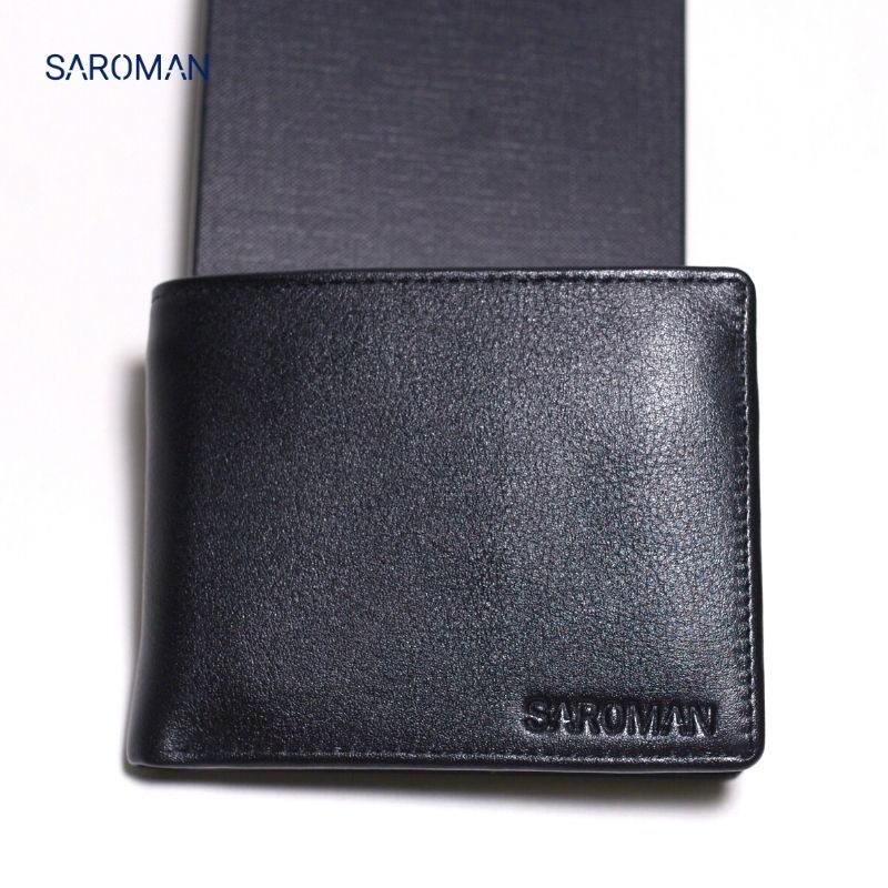 [Mã BMBAU50 giảm 7% tối đa 50K đơn 99K] Ví Nam Da Bò Cao Cấp SAROMAN SR-V02 Phong Cách Lịch Lãm Nhiều Ngăn Tiện Lợi