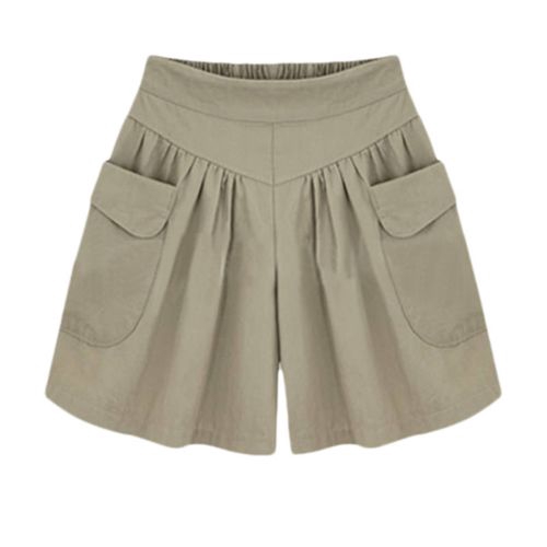Quần Short Nữ Bigsize 100Kg Nữ Mùa Hè Sooc Đen Quần Đùi Ống Rộng Cạp Cao Che Bụng Thời Trang Hàn Quốc