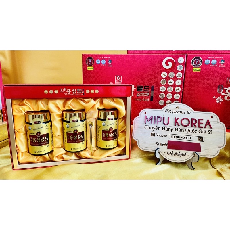 Cao Hồng Sâm Gold BIO Hàn Quốc Hộp 3 lọ x 240g