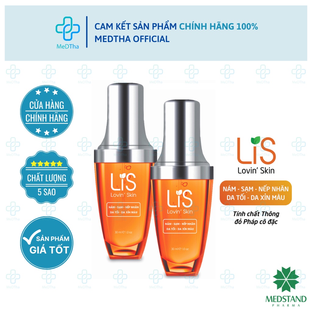 Gel dưỡng da LiS Lovin' Skin - Dưỡng ẩm da, chống lão hóa, mờ thâm, sạm da, nám da tinh chất thông đỏ Pháp