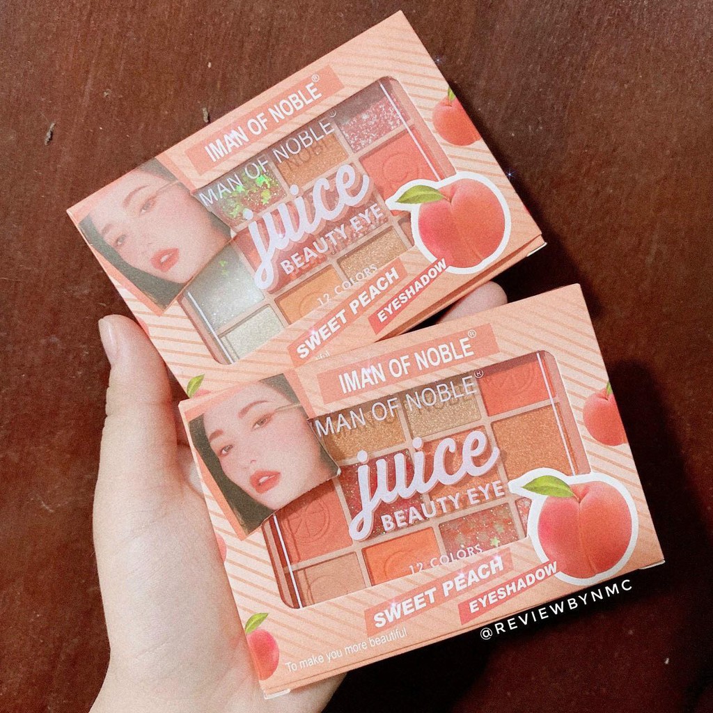 Phấn mắt IMan Sweet PeachJuice 12 ô kèm nhủ kim tuyến