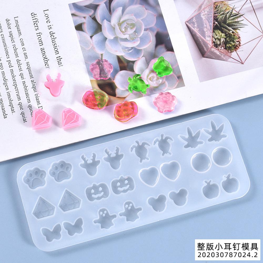 WTTLE Khuôn Silicone Trong Suốt Làm Bông Tai Handmade