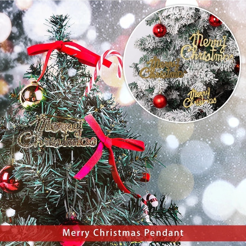 Thẻ treo trang trí cây thông Giáng Sinh hình chữ Merry Christmas
